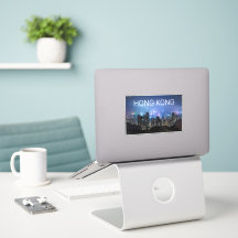 Hong Kong Island Skyline Panorama Night Souvenir