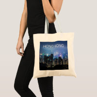 Hong Kong Island Skyline Panorama Night Souvenir