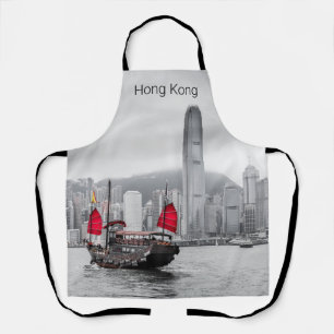 Hong Kong Island Skyline Vintag Panorama Souvenir Schürze