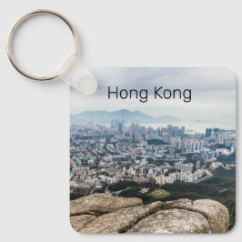 Hong Kong Lion Rock Hill Skyline Panorama Souvenir Schlüsselanhänger