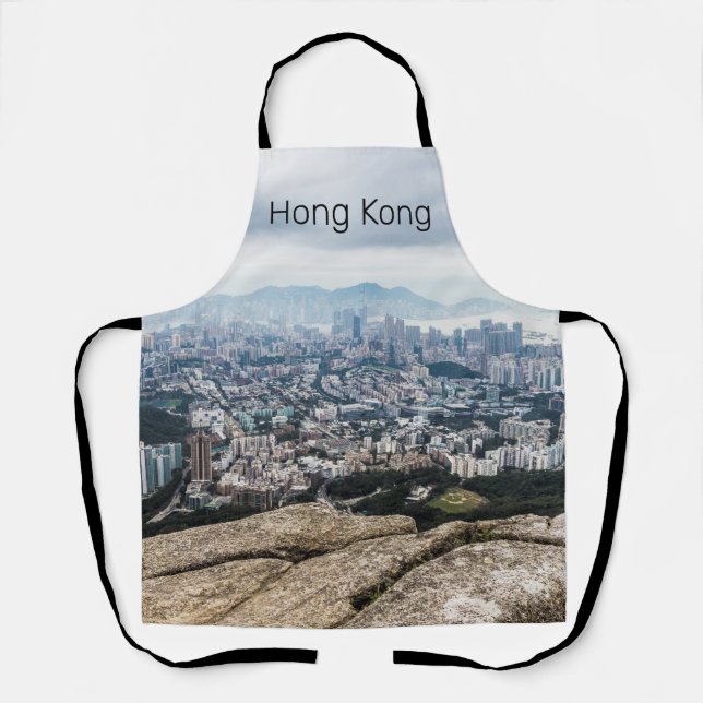 Hong Kong Lion Rock Hill Skyline Panorama Souvenir Schürze (Vorderseite)
