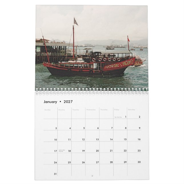 Hong Kong, Macao, Wandkalender der China-2015 (Jan 2027)