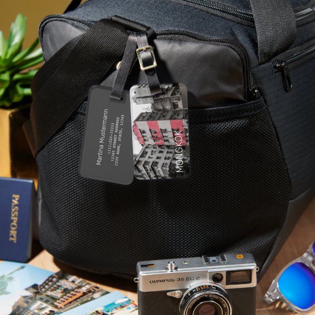 Hong Kong Mongkok China Kowloon Kunstmuseum Gepäckanhänger (Vorderseite & Rückseite)