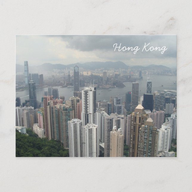 Hong Kong Mountain Peak Postcard Postkarte (Vorderseite)