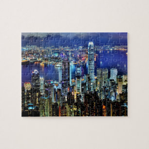 Hong Kong-NachtSkyline Puzzle