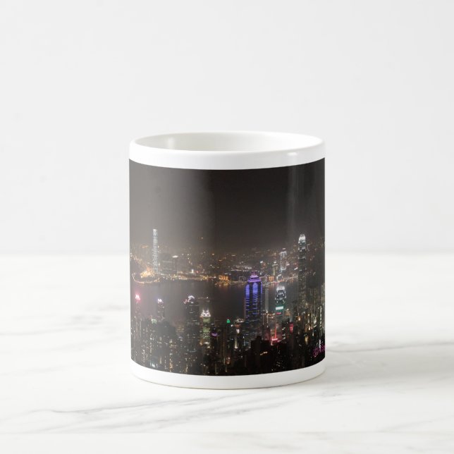 Hong Kong-NachtSkyline Tasse (Mittel)