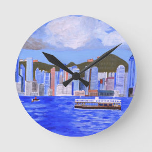 Hong Kong Runde Wanduhr