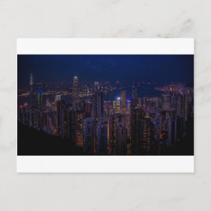 Hong Kong Skyline Postkarte