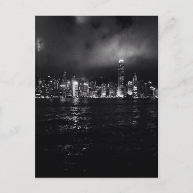 Hong Kong Skyline Postkarte (Vorderseite)