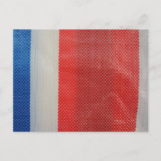 Hong Kong Vintage - Rot Weiß und Blau Streifen Postkarte
