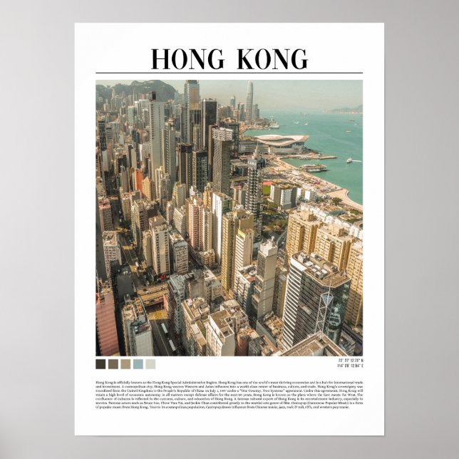 Hong Kong Wall Art Poster (Vorne)