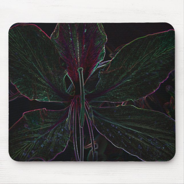 Hong- Kongorchideenbaum-Blumen-Mausunterlage Mousepad (Vorne)