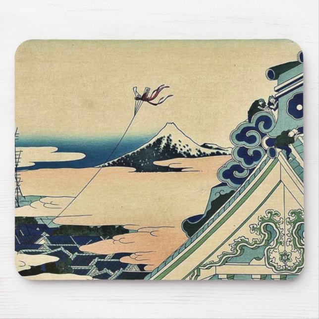 Hongan ji Tempel bei Asakusa durch Katsushika, Mousepad (Vorne)