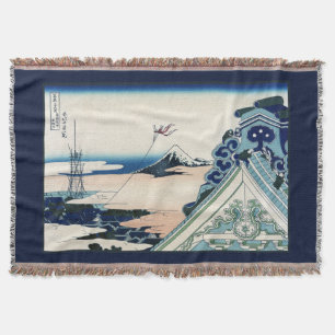 Honganji Temple Vista des Fuji Japanese Woodcut Decke