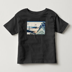 Honganji Temple Vista des Fuji Japanese Woodcut Kleinkind T-shirt