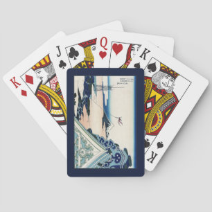 Honganji Temple Vista des Fuji Japanese Woodcut Spielkarten