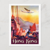 Hongkong, Boote im Stadthafen, Vintage Fluggesells