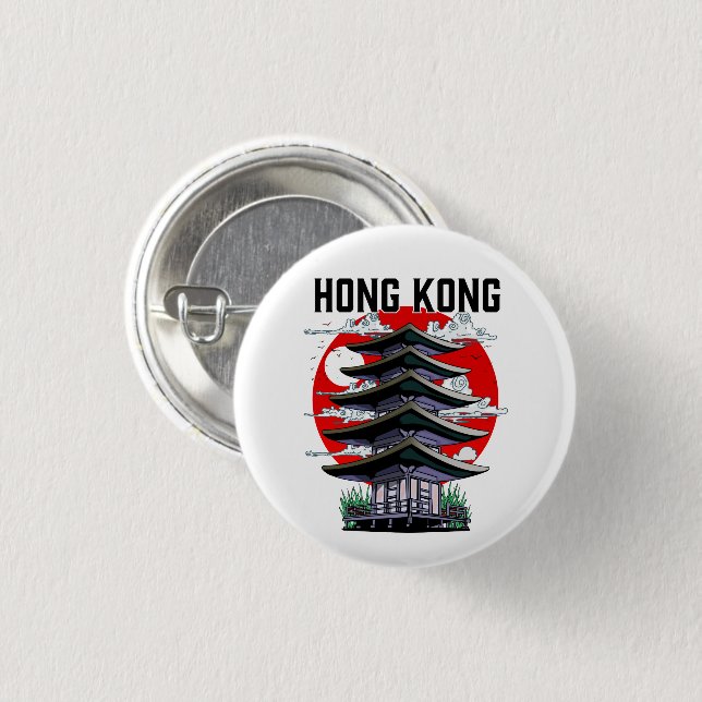Hongkong Button (Vorne & Hinten)