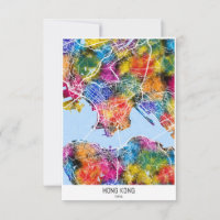 Hongkong China City Map