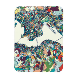 Hongkong, China Map Magnet