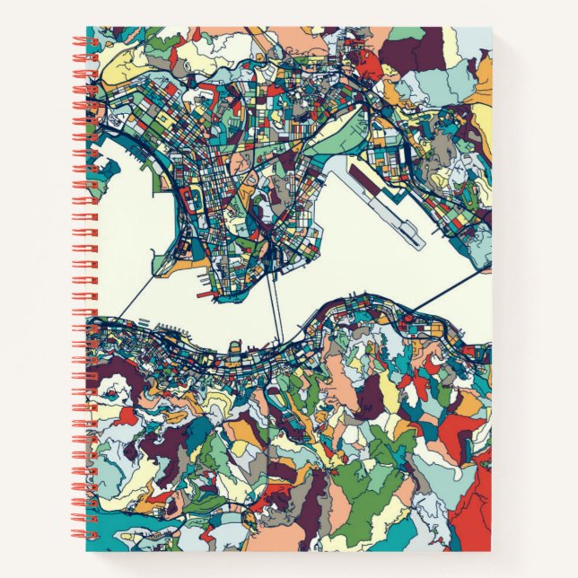 Hongkong, China Map Notizbuch (Vorderseite)