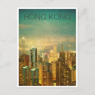 Hongkong China Reise Kunst Vintage chinesisch Asie Postkarte