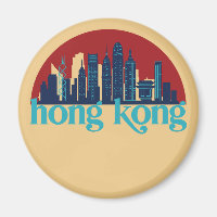 Hongkong China Retro City Skyline City Art
