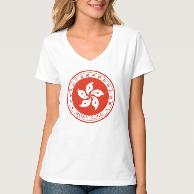 Hongkong-Emblem-T - Shirt (Vorderseite)