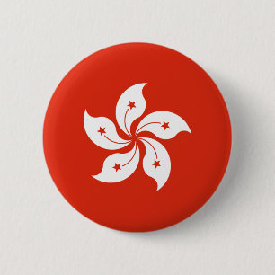 Hongkong-Flagge Button
