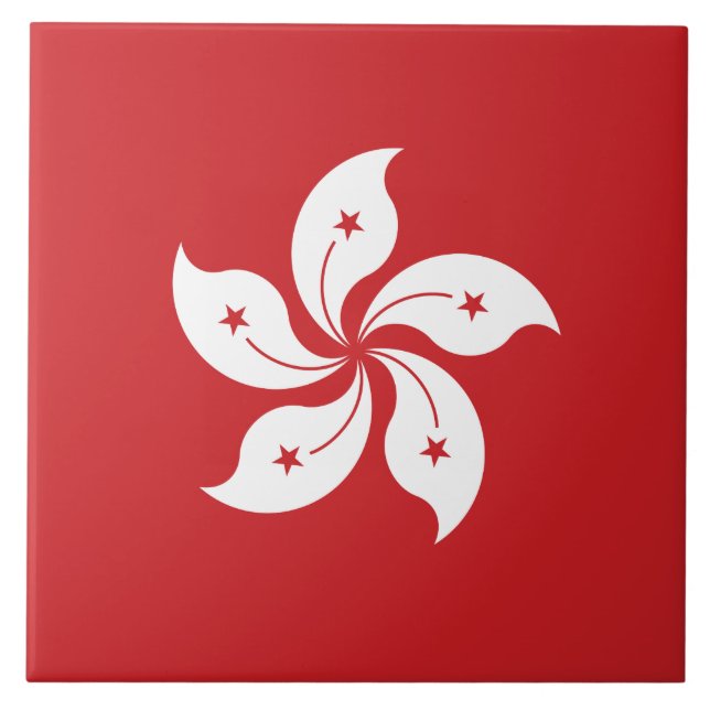 Hongkong-Flagge Fliese (Vorderseite)