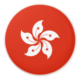 Hongkong-Flagge Keramikknauf