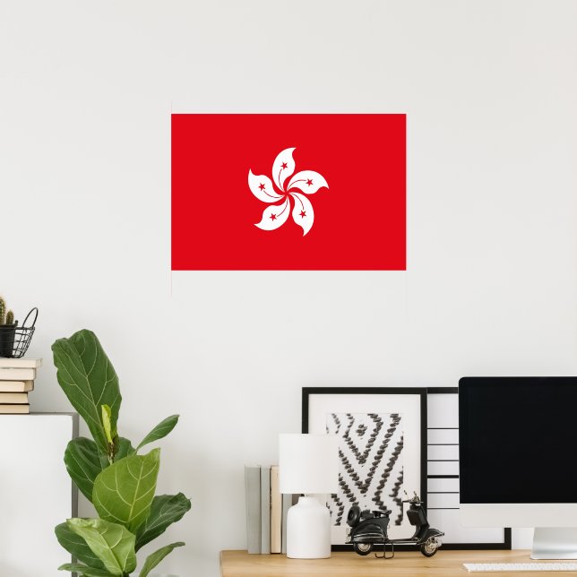 Hongkong-Flagge Poster (Heimbüro)