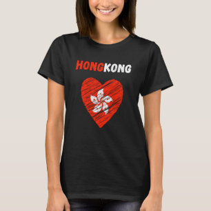 Hongkong-Flaggen-Feiertag Hongkong-Herz Hongkonger T-Shirt