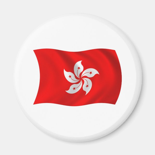 Hongkong Flaggenmagnet Magnet (Vorne)