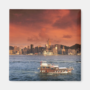 Hongkong Hafen bei Sunset Magnet