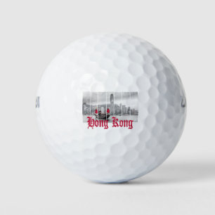 Hongkong Hafen Skyline Vintage China Souvenir Golfball