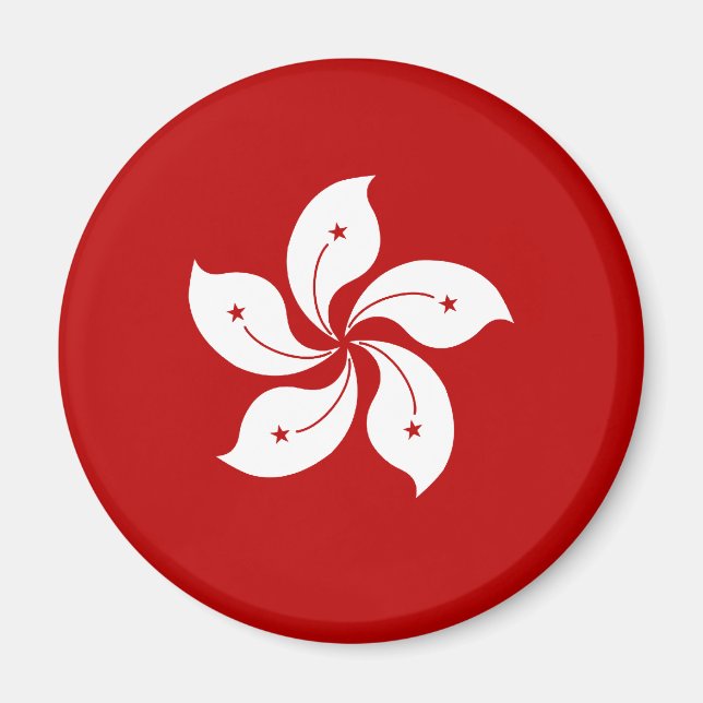 Hongkong Hochwertige Flagge Magnet (Vorne)