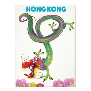 Hongkong im Vintage-Stil Reiseplakat Fotodruck