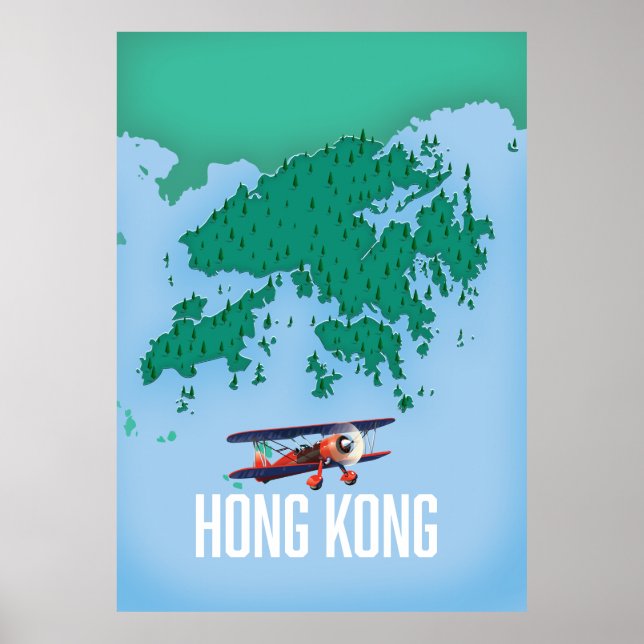 Hongkong-Karte Poster (Vorne)