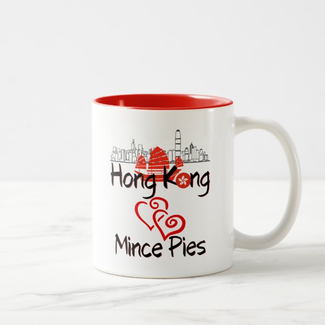 Hongkong Lieben Mini-Pies-Tasse Zweifarbige Tasse (Rechts)