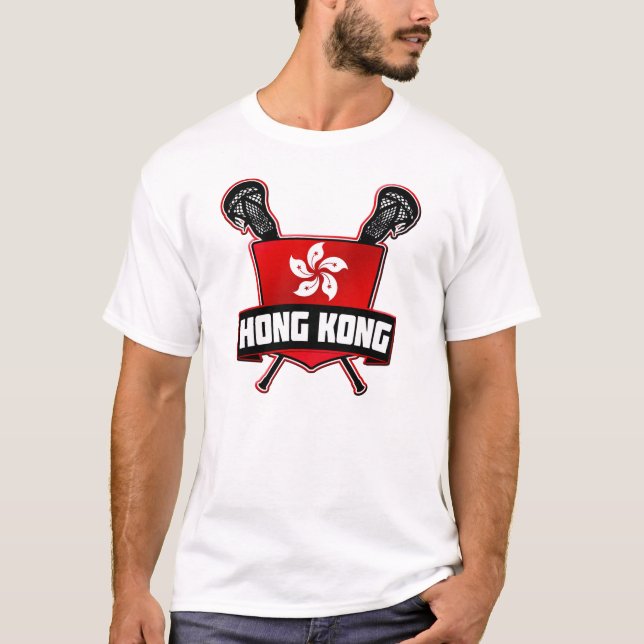 Hongkong-Logo mit hinterer Printwerbung T-Shirt (Vorderseite)