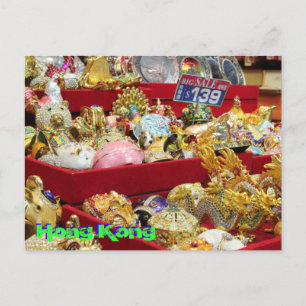 Hongkong-Markt Postkarte