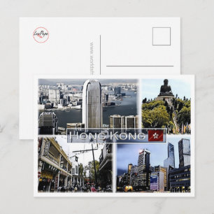 Hongkong - Mosaik - Postkarte
