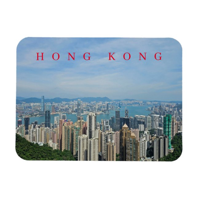 Hongkong Panoramablick Kühlschrankmagnet Magnet (Horizontal)