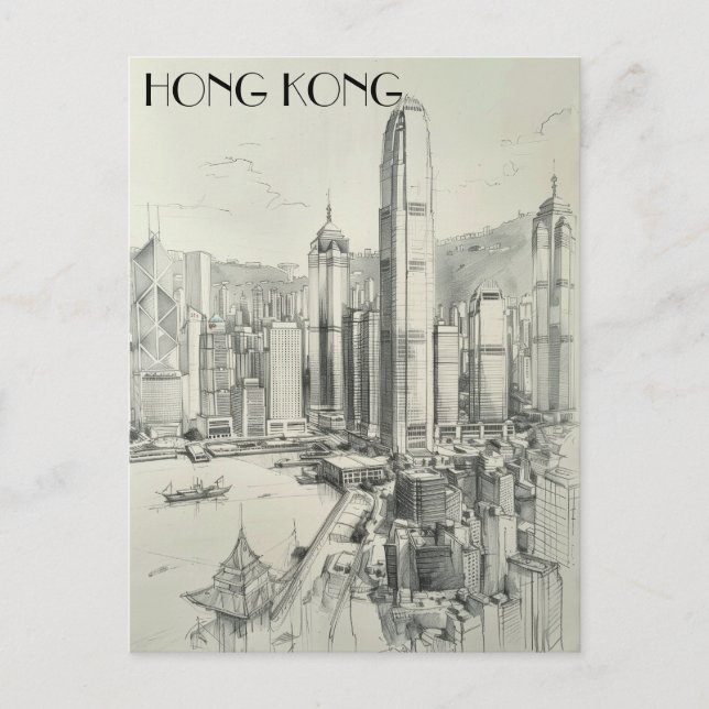 Hongkong Postkarte (Vorderseite)
