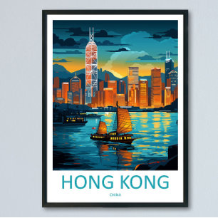 Hongkong Reise Druck Wandkunst Hongkong Wand Han Poster