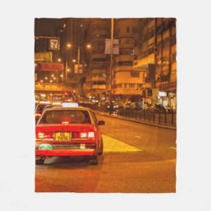 Hongkong - ruhige nächtliche Straßenszene am Mong Fleecedecke