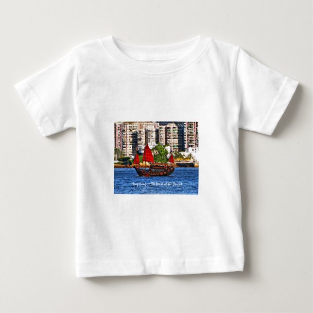 Hongkong Sampan The Pearl of the Orient Baby T-shirt (Vorderseite)