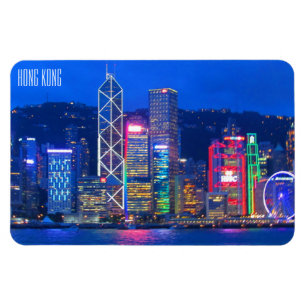 Hongkong-Skyline-Dämmerung Magnet