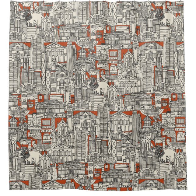 Hongkong Toile de joule Duschvorhang (Vorderseite)